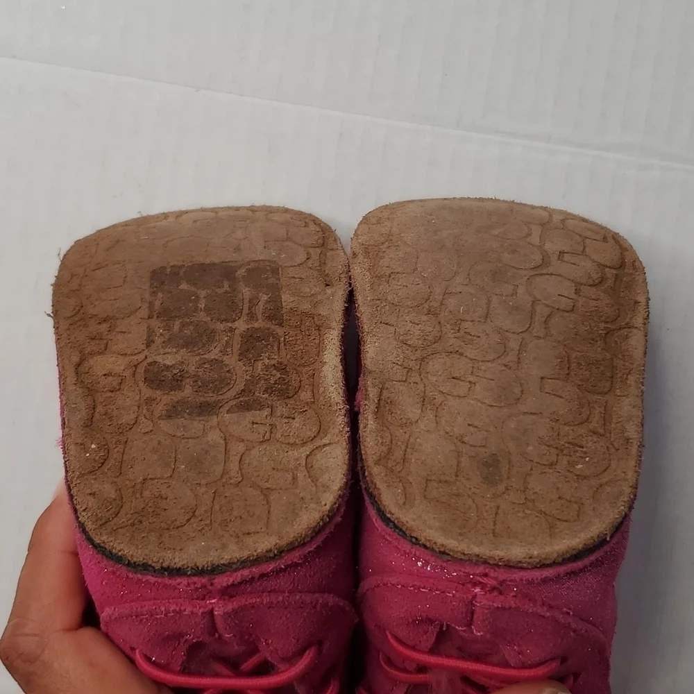 Ugg baby girl Sheepskin & Leather sparkly boots